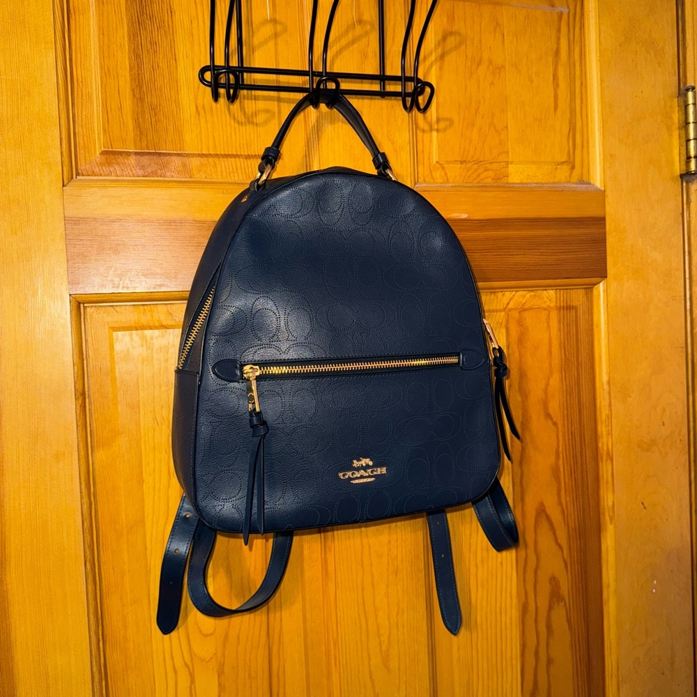 Coach Mini Navy Blue Backpack